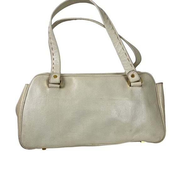 KATE SPADE NEW YORK Genuine Leather Cream Ivory Satchel Handbag Purse Tote - Picture 11 of 16